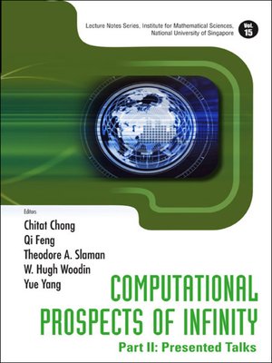cover image of Computational Prospects of Infinity--Part Ii